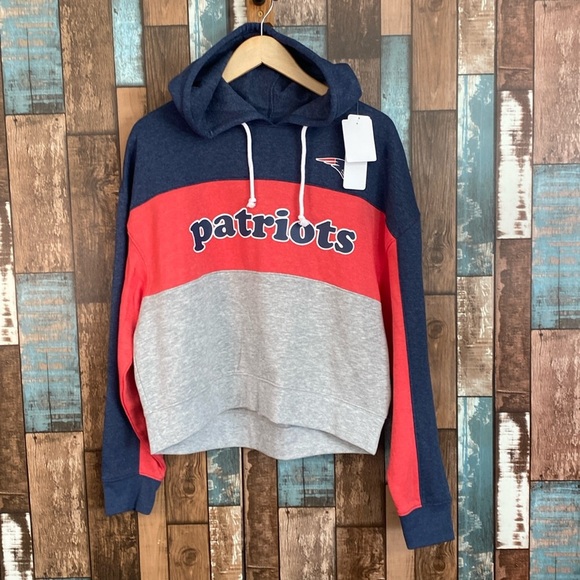 Patriots small cozy high low hoodie sweatshirt - Picture 1 of 16